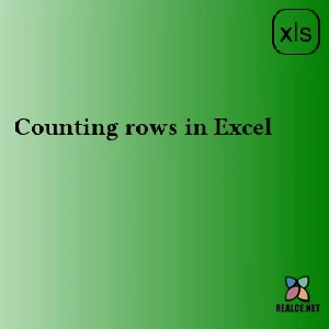 realce.net-Counting rows in Excel