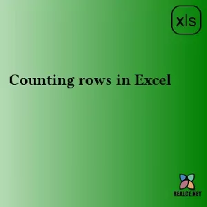 realce.net-Counting rows in Excel