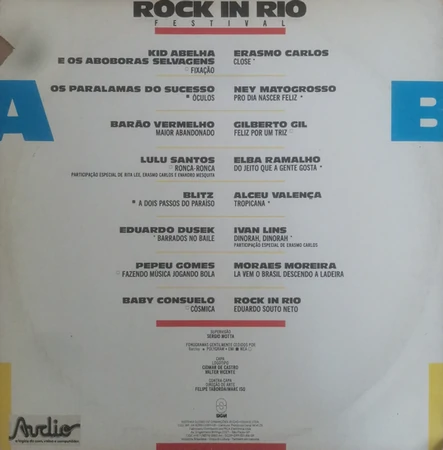Rock in Rio national song compilation - back cover - playlist
